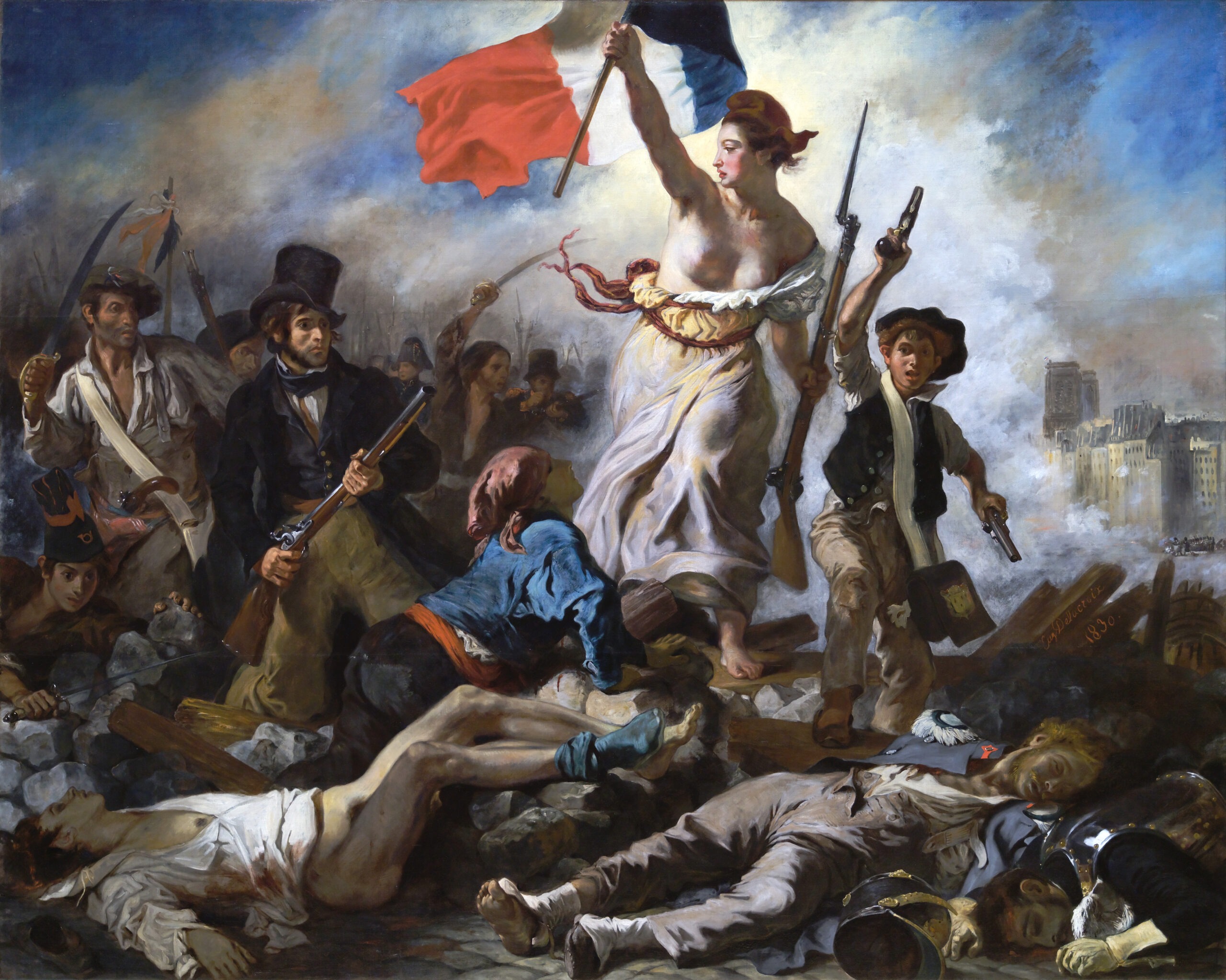 La Liberté guidant le peuple, Eugène Delacroix, 1830, Musée du Louvre — après restauration 2024