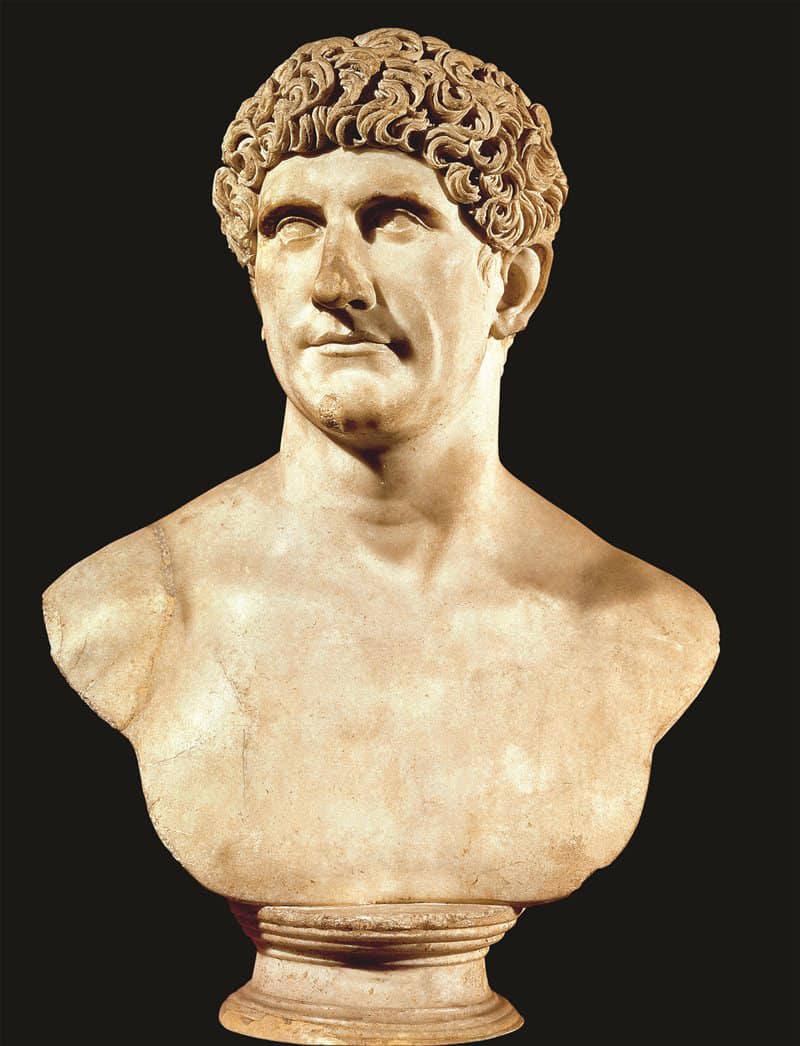 Buste de Marc Antoine (Marcus Antonius), triumvir, frère de Lucius Antonius, Musées du Vatican
