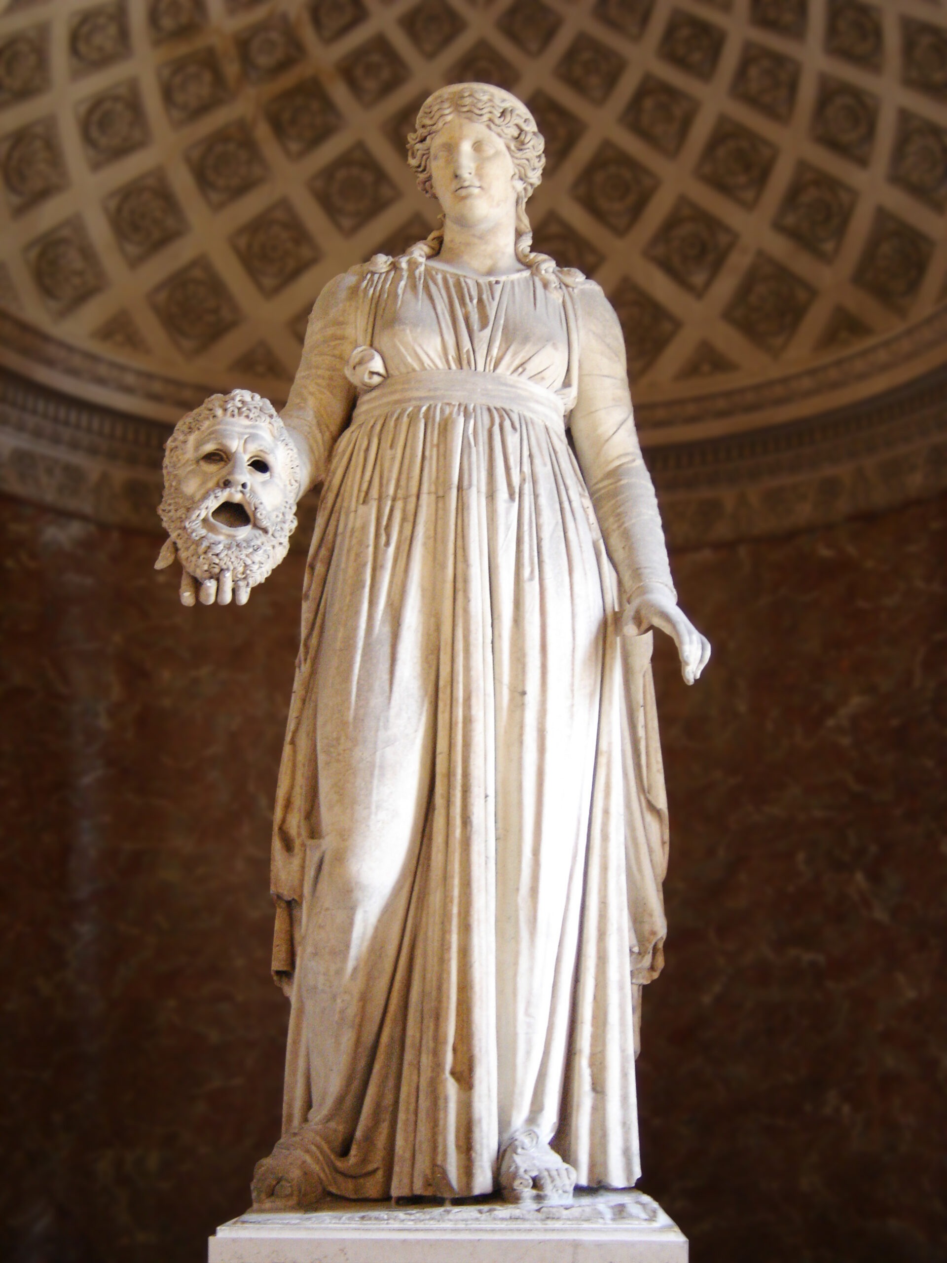 Statue de Melpomène, musée du Louvre, œuvre romaine vers 50 av. J.-C.